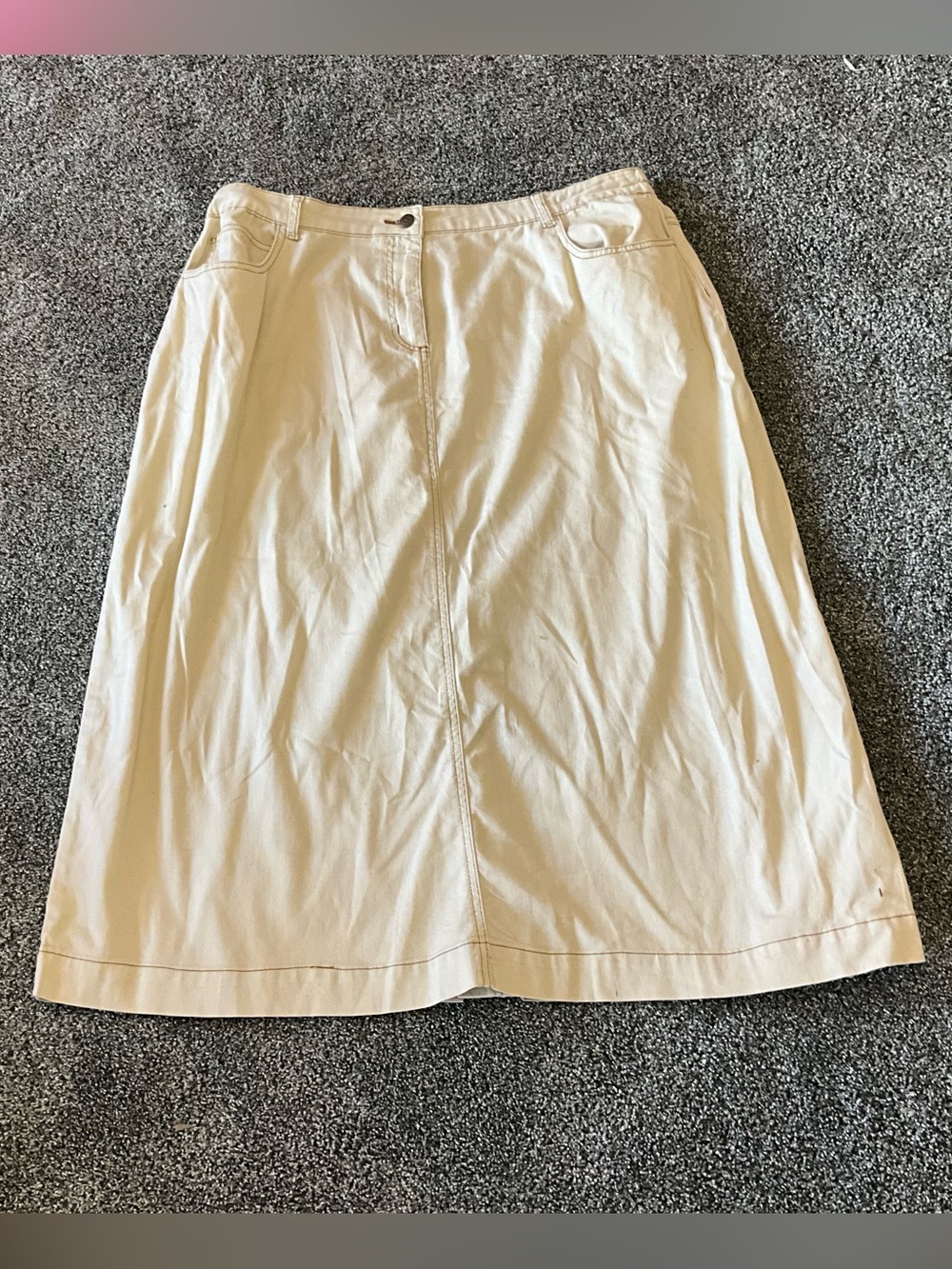 Classic Cream A-Line Women's Skirt